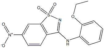 3-(2-ethoxyanilino)-6-nitro-1,2-benzisothiazole 1,1-dioxide Structure