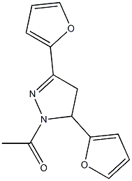 1-acetyl-3,5-di(2-furyl)-4,5-dihydro-1H-pyrazole Structure