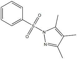 3,4,5-trimethyl-1-(phenylsulfonyl)-1H-pyrazole,,结构式