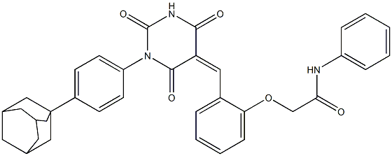  2-{2-[(1-[4-(1-adamantyl)phenyl]-2,4,6-trioxotetrahydro-5(2H)-pyrimidinylidene)methyl]phenoxy}-N-phenylacetamide