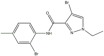 4-bromo-N-(2-bromo-4-methylphenyl)-1-ethyl-1H-pyrazole-3-carboxamide