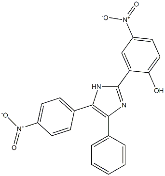 4-nitro-2-(5-{4-nitrophenyl}-4-phenyl-1H-imidazol-2-yl)phenol Structure