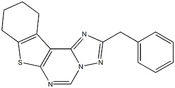 2-benzyl-8,9,10,11-tetrahydro[1]benzothieno[3,2-e][1,2,4]triazolo[1,5-c]pyrimidine Struktur