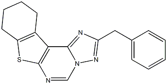 2-benzyl-8,9,10,11-tetrahydro[1]benzothieno[3,2-e][1,2,4]triazolo[1,5-c]pyrimidine,,结构式