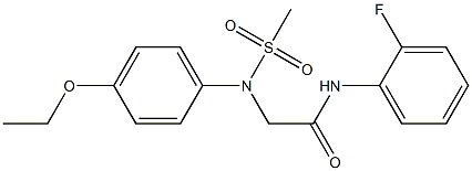 2-[4-ethoxy(methylsulfonyl)anilino]-N-(2-fluorophenyl)acetamide Structure