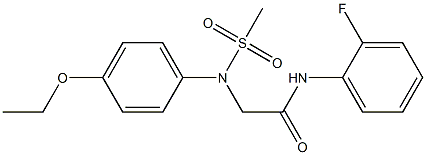 2-[4-ethoxy(methylsulfonyl)anilino]-N-(2-fluorophenyl)acetamide|