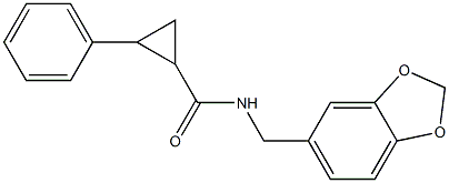  N-(1,3-benzodioxol-5-ylmethyl)-2-phenylcyclopropanecarboxamide