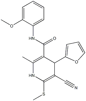 5-cyano-4-(2-furyl)-N-(2-methoxyphenyl)-2-methyl-6-(methylsulfanyl)-1,4-dihydro-3-pyridinecarboxamide