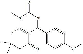  4-(4-methoxyphenyl)-1,7,7-trimethyl-4,6,7,8-tetrahydroquinazoline-2,5(1H,3H)-dione