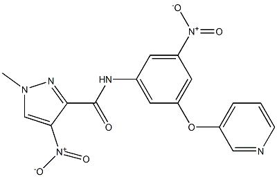 4-nitro-N-[3-nitro-5-(3-pyridinyloxy)phenyl]-1-methyl-1H-pyrazole-3-carboxamide