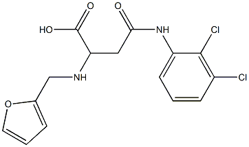 4-(2,3-dichloroanilino)-2-[(2-furylmethyl)amino]-4-oxobutanoic acid Structure