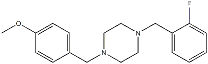 1-(2-fluorobenzyl)-4-(4-methoxybenzyl)piperazine Struktur