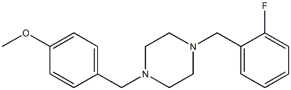 1-(2-fluorobenzyl)-4-(4-methoxybenzyl)piperazine,,结构式