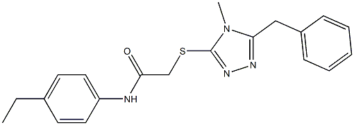 2-[(5-benzyl-4-methyl-4H-1,2,4-triazol-3-yl)sulfanyl]-N-(4-ethylphenyl)acetamide Struktur