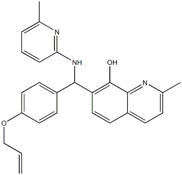 7-{[4-(allyloxy)phenyl][(6-methyl-2-pyridinyl)amino]methyl}-2-methyl-8-quinolinol Structure
