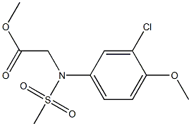 methyl [3-chloro-4-methoxy(methylsulfonyl)anilino]acetate,,结构式