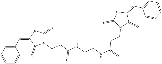 3-(5-benzylidene-4-oxo-2-thioxo-1,3-thiazolidin-3-yl)-N-(2-{[3-(5-benzylidene-4-oxo-2-thioxo-1,3-thiazolidin-3-yl)propanoyl]amino}ethyl)propanamide