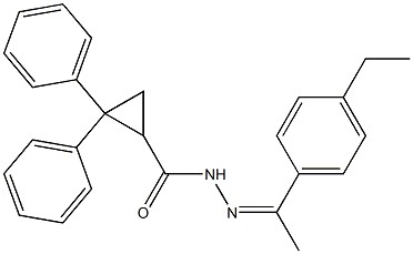 N'-[1-(4-ethylphenyl)ethylidene]-2,2-diphenylcyclopropanecarbohydrazide Structure