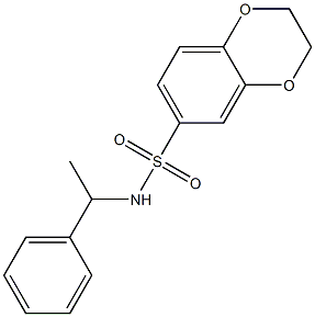 N-(1-phenylethyl)-2,3-dihydro-1,4-benzodioxine-6-sulfonamide