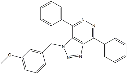 3-[(4,7-diphenyl-1H-[1,2,3]triazolo[4,5-d]pyridazin-1-yl)methyl]phenyl methyl ether 结构式