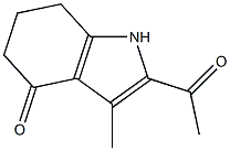 2-acetyl-3-methyl-1,5,6,7-tetrahydro-4H-indol-4-one Struktur
