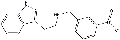 3-[2-({3-nitrobenzyl}amino)ethyl]-1H-indole,,结构式