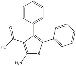2-amino-4,5-diphenyl-3-thiophenecarboxylic acid 结构式