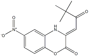 3-(3,3-dimethyl-2-oxobutylidene)-6-nitro-3,4-dihydro-2H-1,4-benzoxazin-2-one