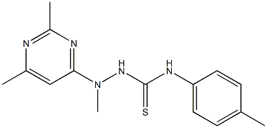 2-(2,6-dimethyl-4-pyrimidinyl)-2-methyl-N-(4-methylphenyl)hydrazinecarbothioamide Structure