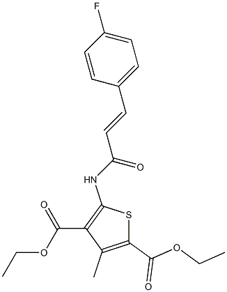 diethyl 5-{[3-(4-fluorophenyl)acryloyl]amino}-3-methyl-2,4-thiophenedicarboxylate