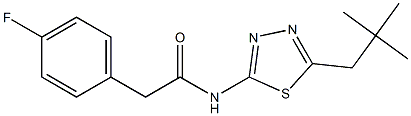 2-(4-fluorophenyl)-N-(5-neopentyl-1,3,4-thiadiazol-2-yl)acetamide|