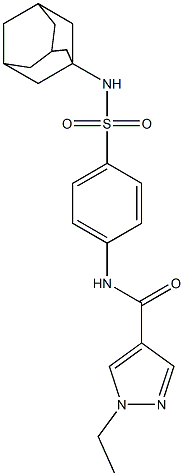 N-{4-[(1-adamantylamino)sulfonyl]phenyl}-1-ethyl-1H-pyrazole-4-carboxamide Structure