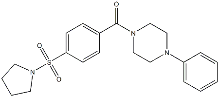 1-phenyl-4-[4-(1-pyrrolidinylsulfonyl)benzoyl]piperazine Struktur