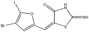 5-[(4-bromo-5-iodo-2-furyl)methylene]-2-imino-1,3-thiazolidin-4-one