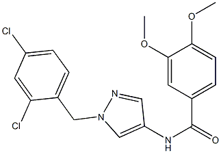 N-[1-(2,4-dichlorobenzyl)-1H-pyrazol-4-yl]-3,4-dimethoxybenzamide Struktur