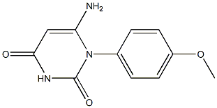 6-amino-1-(4-methoxyphenyl)-2,4(1H,3H)-pyrimidinedione Structure