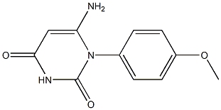 6-amino-1-(4-methoxyphenyl)-2,4(1H,3H)-pyrimidinedione Struktur