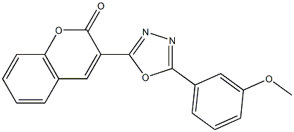  3-{5-[3-(methyloxy)phenyl]-1,3,4-oxadiazol-2-yl}-2H-chromen-2-one