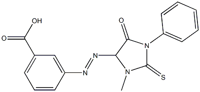 3-[(3-methyl-5-oxo-1-phenyl-2-thioxo-4-imidazolidinyl)diazenyl]benzoic acid Structure