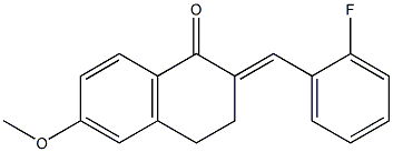 2-(2-fluorobenzylidene)-6-methoxy-3,4-dihydro-1(2H)-naphthalenone,,结构式