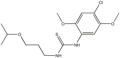 N-(4-chloro-2,5-dimethoxyphenyl)-N'-(3-isopropoxypropyl)thiourea,,结构式