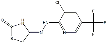 1,3-thiazolidine-2,4-dione 4-{[3-chloro-5-(trifluoromethyl)-2-pyridinyl]hydrazone} Struktur