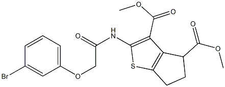 dimethyl 2-{[(3-bromophenoxy)acetyl]amino}-5,6-dihydro-4H-cyclopenta[b]thiophene-3,4-dicarboxylate