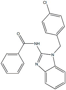 N-[1-(4-chlorobenzyl)-1H-benzimidazol-2-yl]benzamide 化学構造式