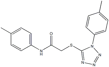 N-(4-methylphenyl)-2-{[1-(4-methylphenyl)-1H-tetraazol-5-yl]sulfanyl}acetamide,,结构式