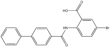2-[([1,1'-biphenyl]-4-ylcarbonyl)amino]-5-bromobenzoic acid Structure