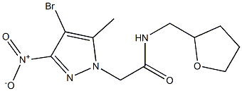 2-{4-bromo-3-nitro-5-methyl-1H-pyrazol-1-yl}-N-(tetrahydro-2-furanylmethyl)acetamide