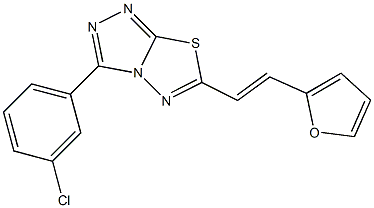 3-(3-chlorophenyl)-6-[2-(2-furyl)vinyl][1,2,4]triazolo[3,4-b][1,3,4]thiadiazole