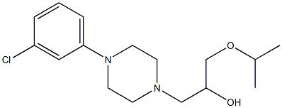 1-[4-(3-chlorophenyl)-1-piperazinyl]-3-isopropoxy-2-propanol,,结构式