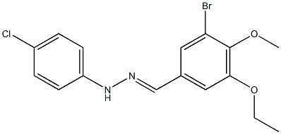 3-bromo-5-ethoxy-4-methoxybenzaldehyde (4-chlorophenyl)hydrazone